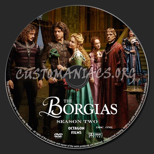 The Borgias Season 2 dvd label