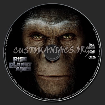 Rise of the Planet of the Apes dvd label