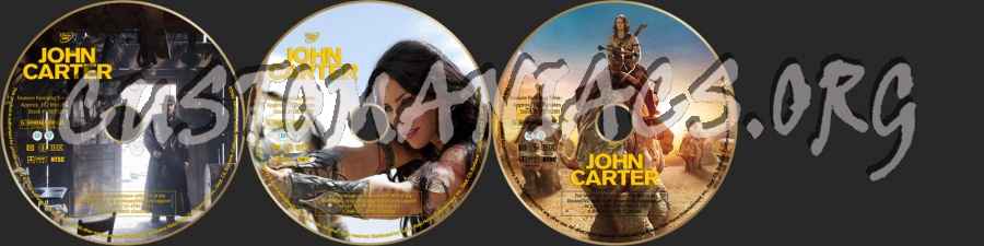 John Carter dvd label