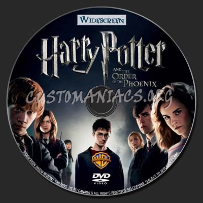 Harry Potter & The Order Of The Phoenix dvd label