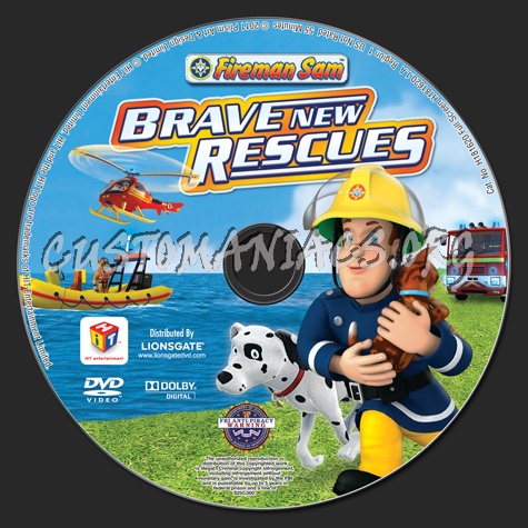 Fireman Sam: Brave New Rescues dvd label