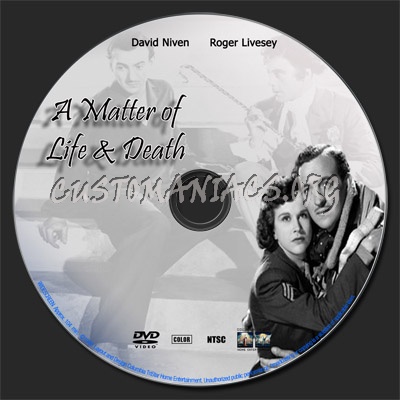 A matter of life and death dvd label