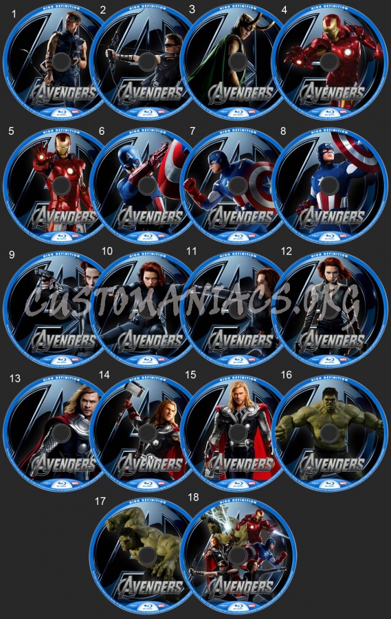 The Avengers blu-ray label