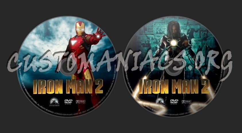 Iron Man 2 dvd label