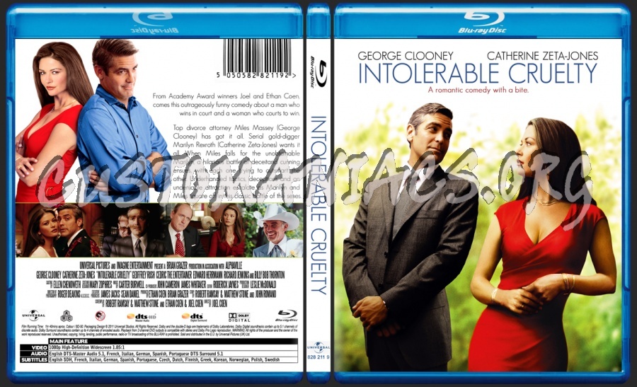 Intolerable Cruelty blu-ray cover