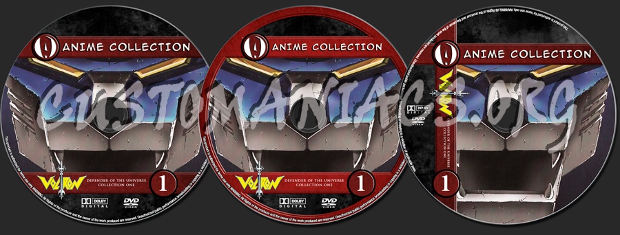 Anime Collection Voltron Defender Of The Universe Collection 1 dvd label