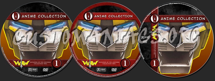 Anime Collection Voltron Defender Of The Universe Collection 2 dvd label