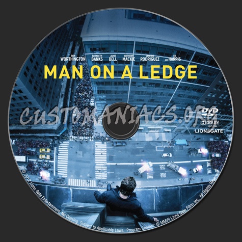 Man On A Ledge dvd label