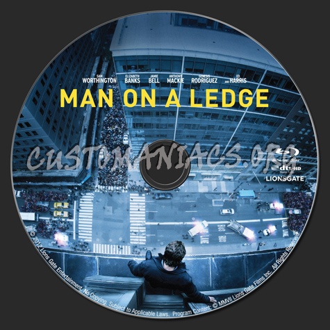 Man On A Ledge blu-ray label