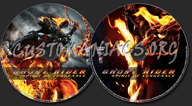 Ghost Rider: Spirit of Vengeance dvd label