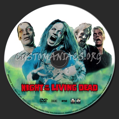 Night of the Living Dead (1990) dvd label