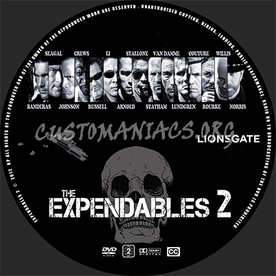 Expendables 2 dvd label