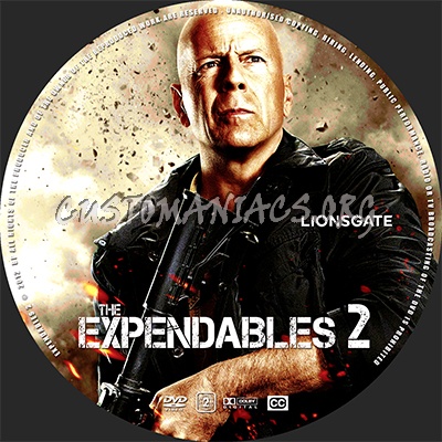 Expendables 2 dvd label