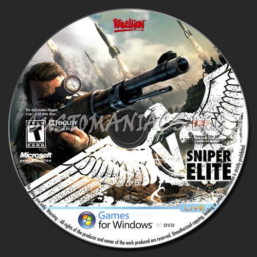 Sniper Elite dvd label
