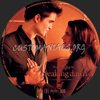 The Twilight Saga: Breaking Dawn - Part 1 dvd label