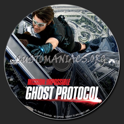 Mission Impossible : Ghost Protocol dvd label