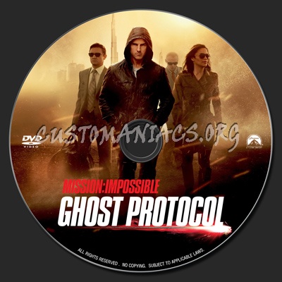 Mission Impossible : Ghost Protocol dvd label