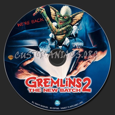 Gremlins 2 : The New Batch blu-ray label