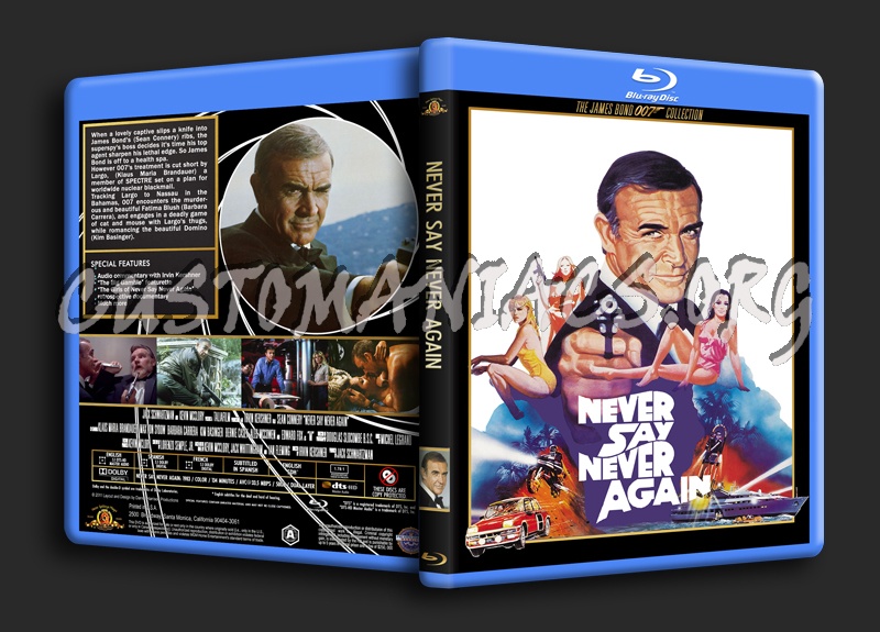 Never Say Never Again blu-ray cover