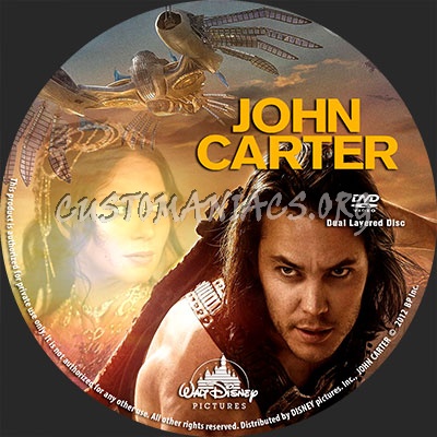 John Carter dvd label