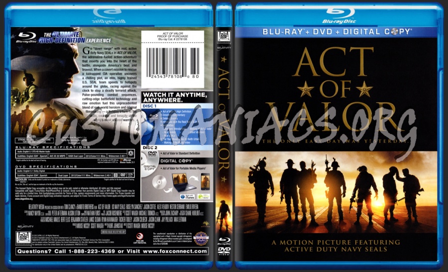 Act Of Valor blu-ray cover