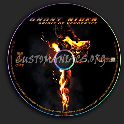 Ghost Rider Spirit of Vengeance dvd label