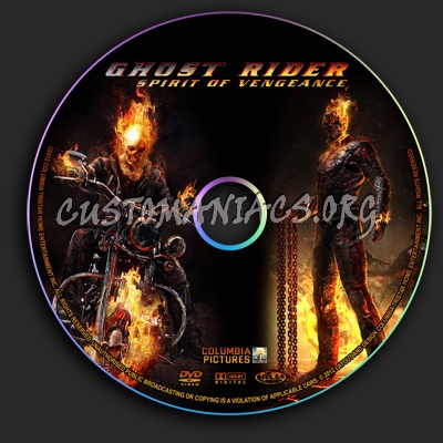 Ghost Rider Spirit of Vengeance dvd label