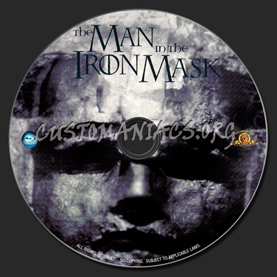 The Man In The Iron Mask blu-ray label