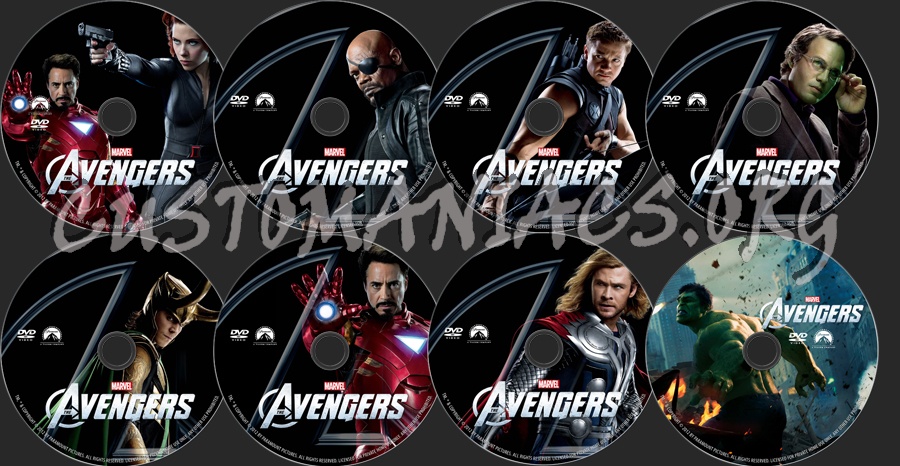 The Avengers dvd label