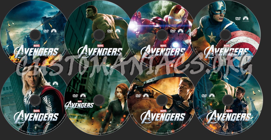 The Avengers dvd label