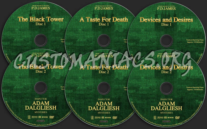 Inspector Adam Dalgliesh Mysteries - Vol. 2 dvd label