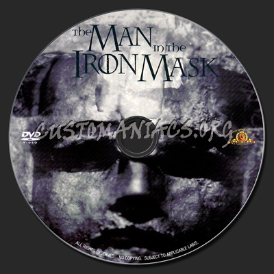 The Man In The Iron Mask dvd label