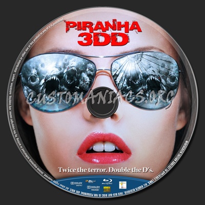 Piranha 3DD blu-ray label