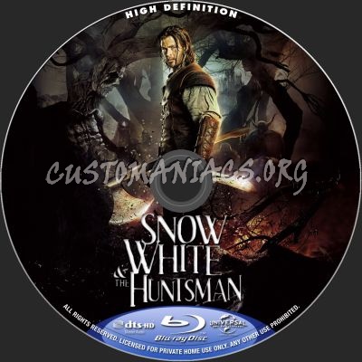 Snow White And The Huntsman blu-ray label