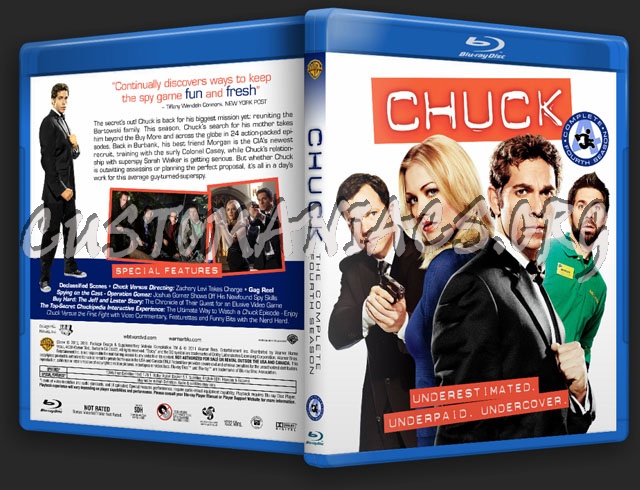 Chuck - Season 4 blu-ray cover