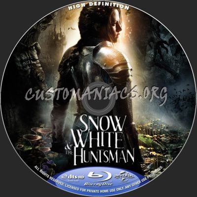 Snow White And The Huntsman blu-ray label