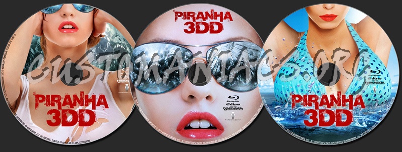 Piranha 3DD blu-ray label