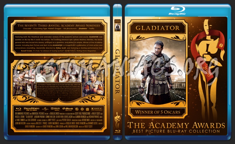 Gladiator - 2000 - Academy Awards Collection blu-ray cover