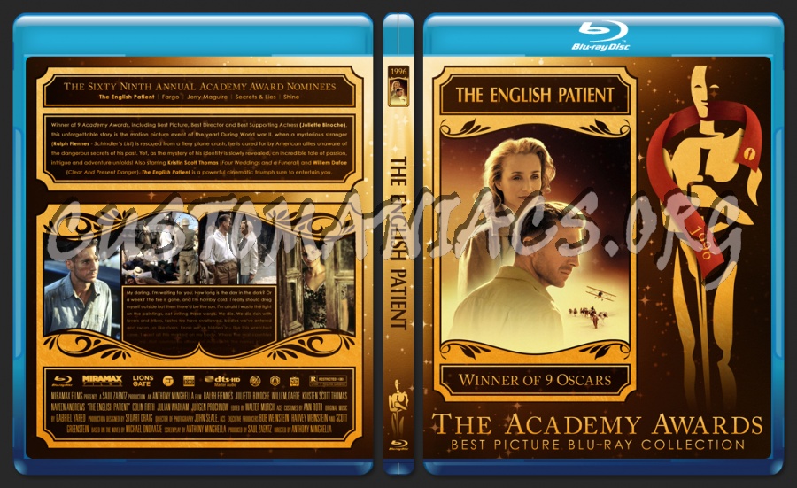 The English Patient - 1996 - Academy Awards Collection blu-ray cover