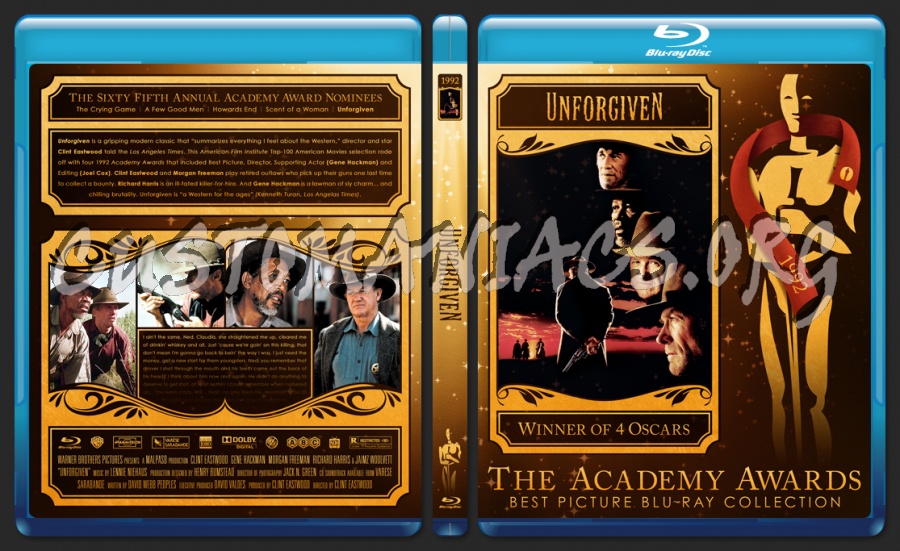 Unforgiven - 1992 - Academy Awards Collection blu-ray cover