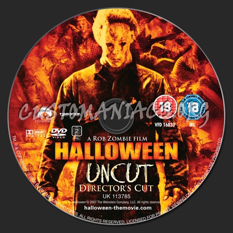 Halloween (2007) dvd label