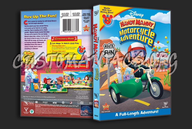 Handy Manny Motorcycle Adventure dvd cover