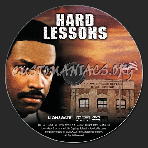 Hard Lessons dvd label