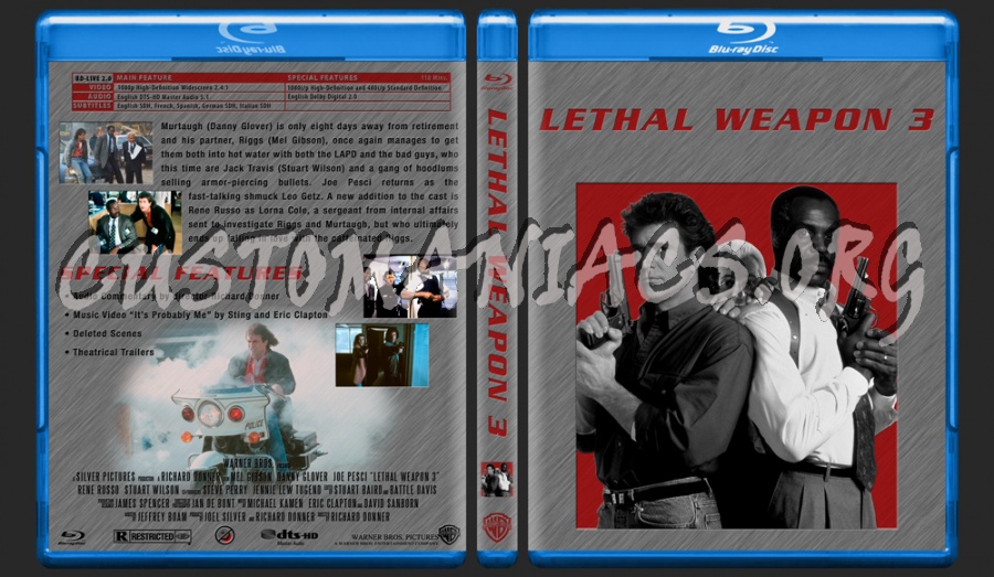 Lethal Weapon 3 blu-ray cover