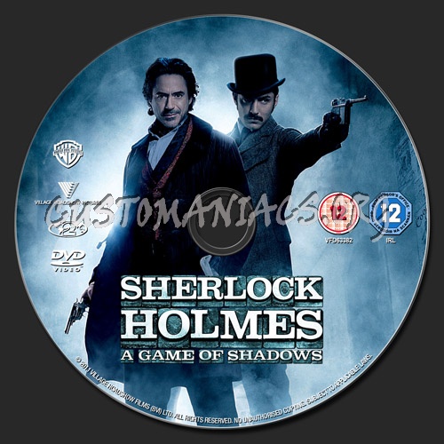 Sherlock Holmes: A Game of Shadows dvd label