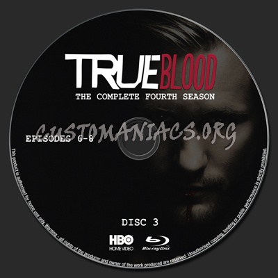 True Blood Season 4 blu-ray label