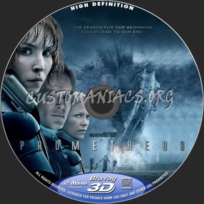 Prometheus (2D+3D) blu-ray label