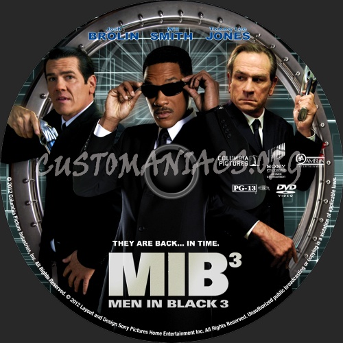 Men In Black III (3) dvd label