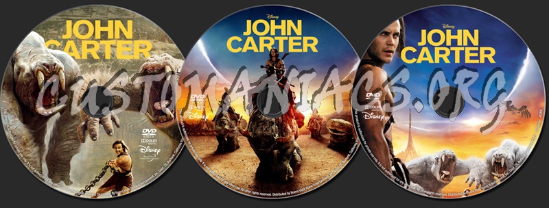 John Carter dvd label