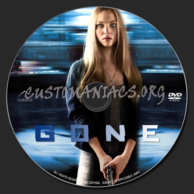 Gone (2012) dvd label